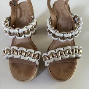 Schutz Women's woven leather platform sandals